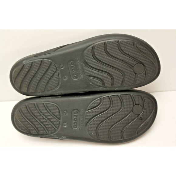 Crocs Womens Size 8 Black Comfort Thong Sandals Flip Flops - Picture 7 of 8